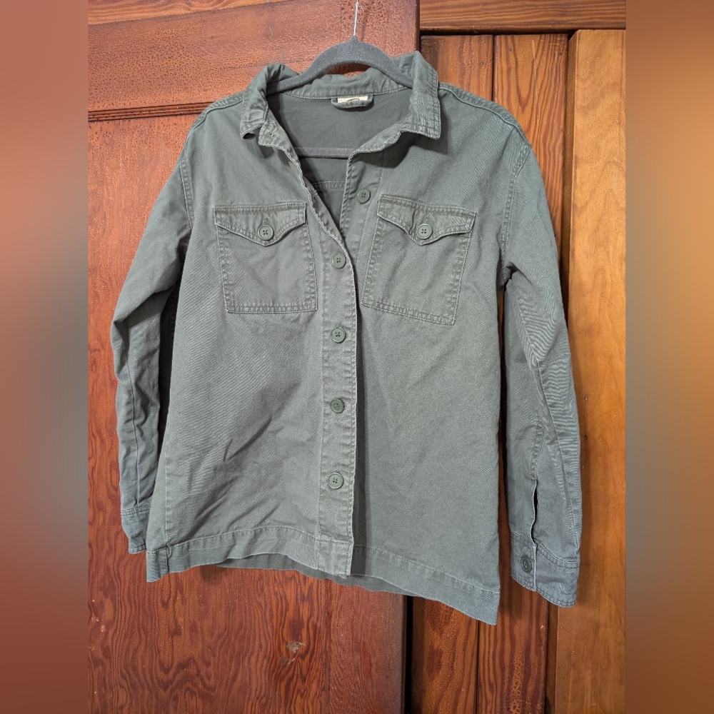 Ana Utility Shacket Army Green Women's Size Small